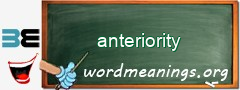 WordMeaning blackboard for anteriority